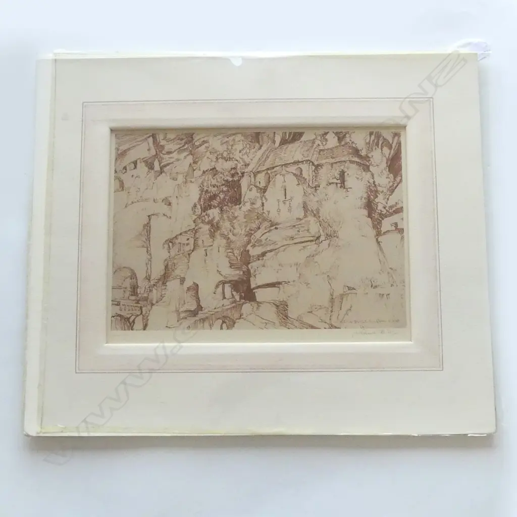 SIR WILLIAM RUSSELL FLINT (1880-1969) 'AN ESSAY IN THE PICTURESQUE'. MTD COLLOTYPE PRINT. SIGNED. H.300x400mm Image 1++