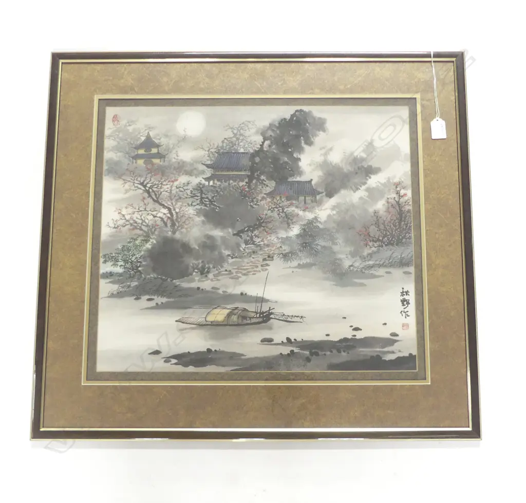 CHINESE LANDSCAPE WC, SIGNED 440x510mm Image 1++