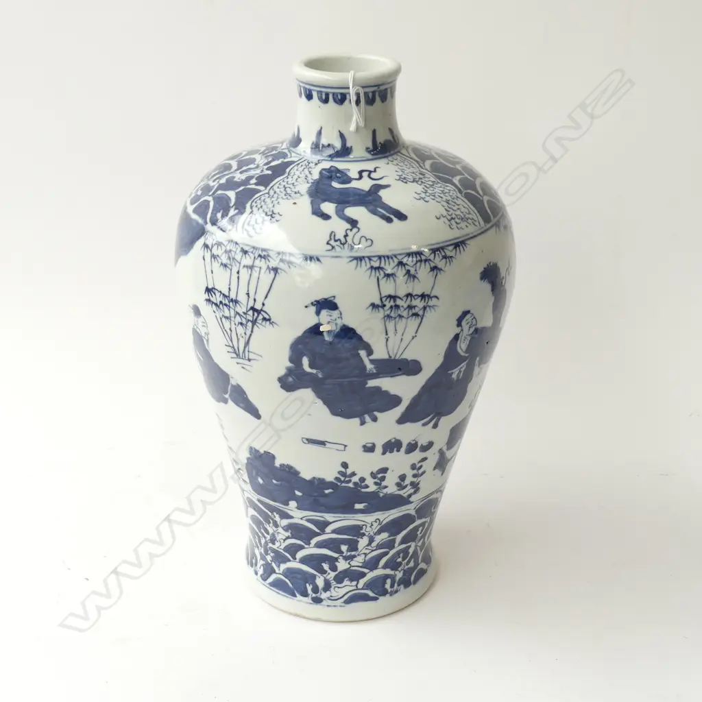 LG ORIENTAL B/W VASE H.360mm Image 1++