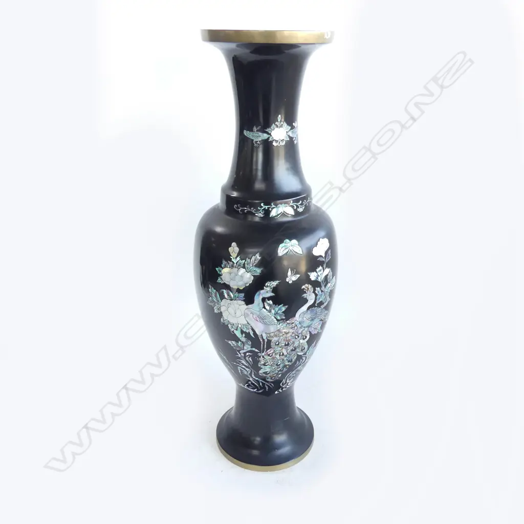 LG ORIENTAL FLOOR VASE w. MoP DECORATION H.705mm Image 1++