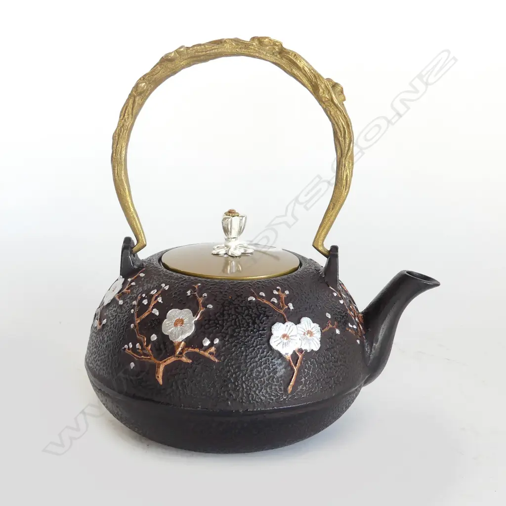 ORIENTAL CAST IRON KETTLE 160mm dia Image 1++