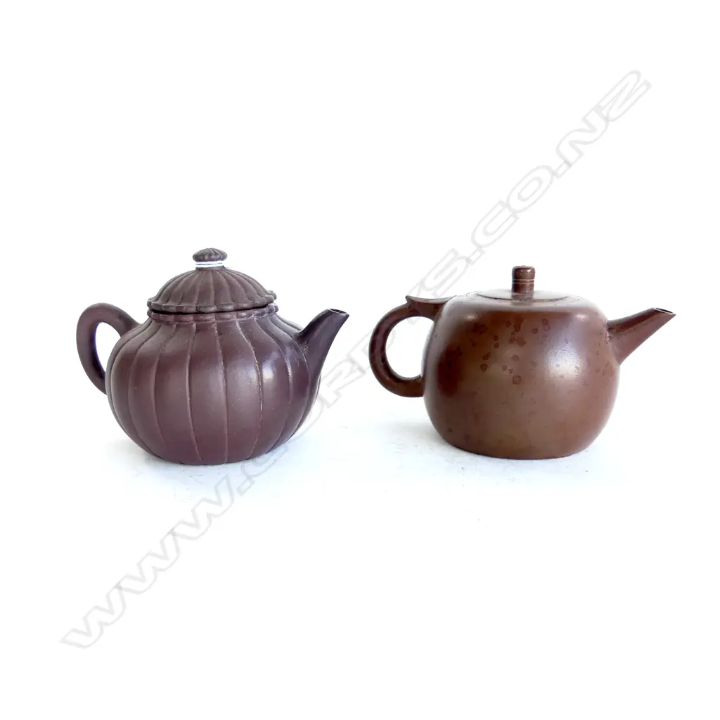 2 YIXING WARE TEAPOTS Image 1++