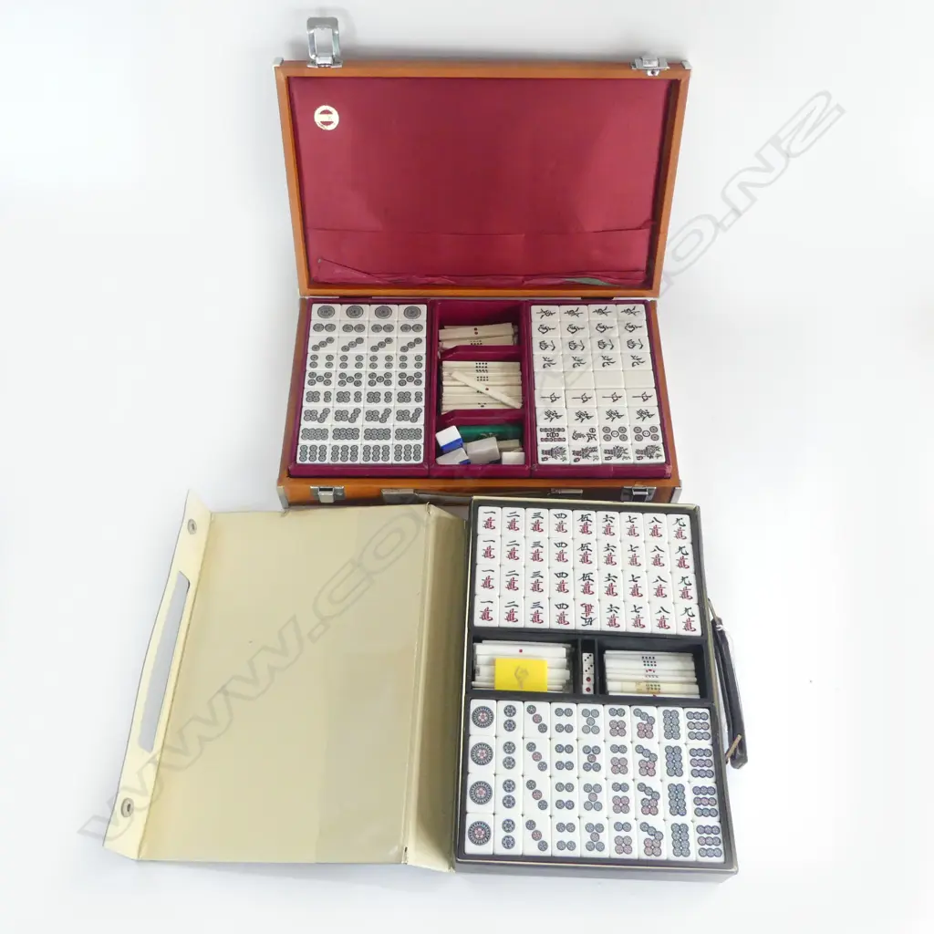 2 MAH JONG SETS, CASED Image 1++