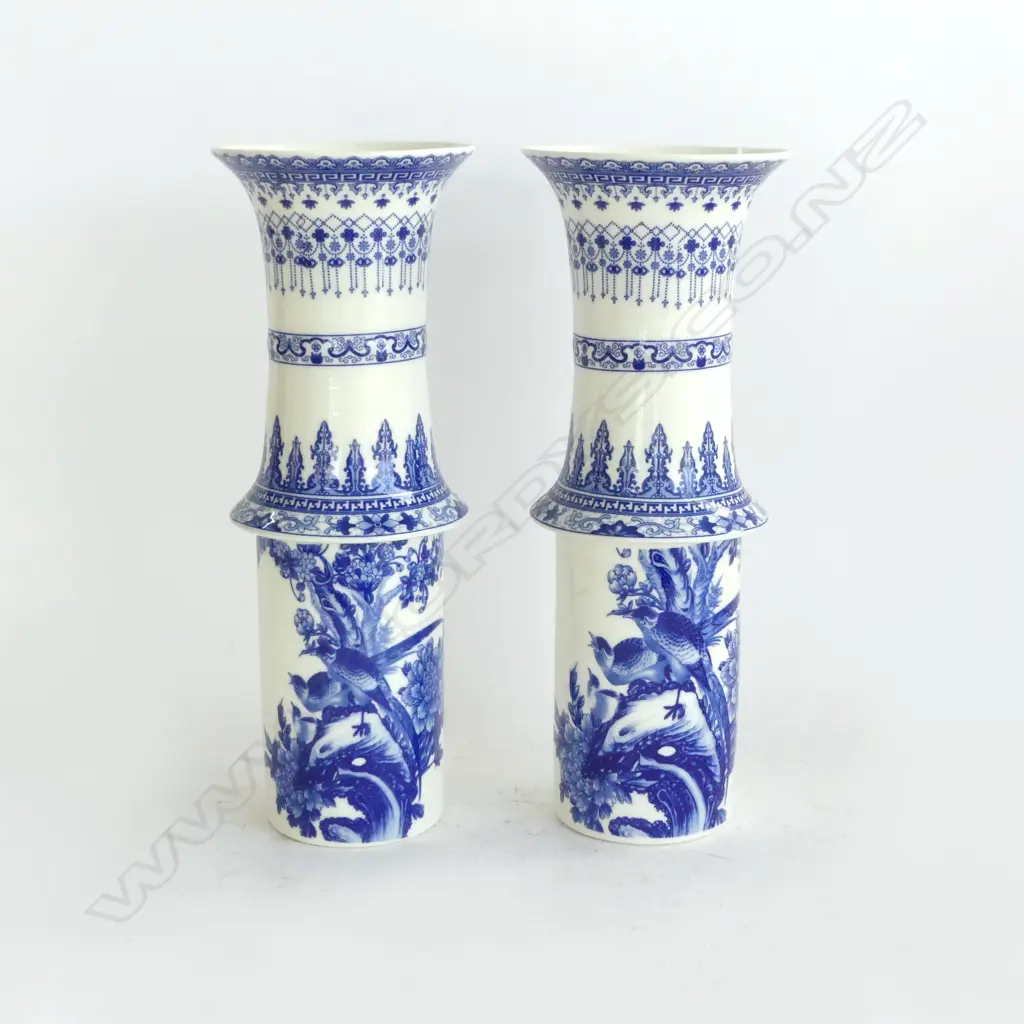PR ORIENTAL B/W VASES H.370mm Image 1++