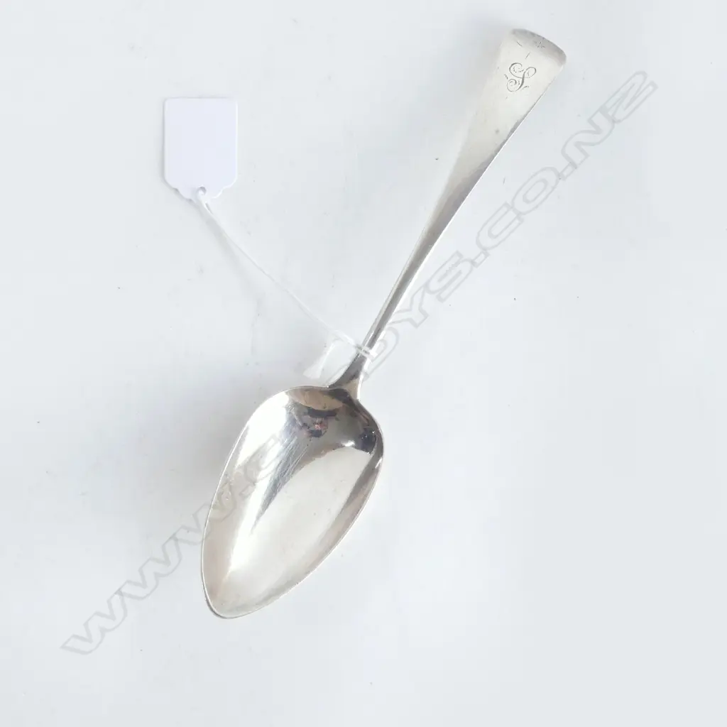 GEORGE III SILVER TABLE SPOON London 1810 by John Lias 68gms Image 1++