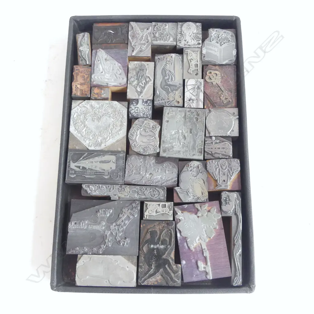 ASST. VINTAGE ADVERTISING PRINT BLOCKS Image 1++