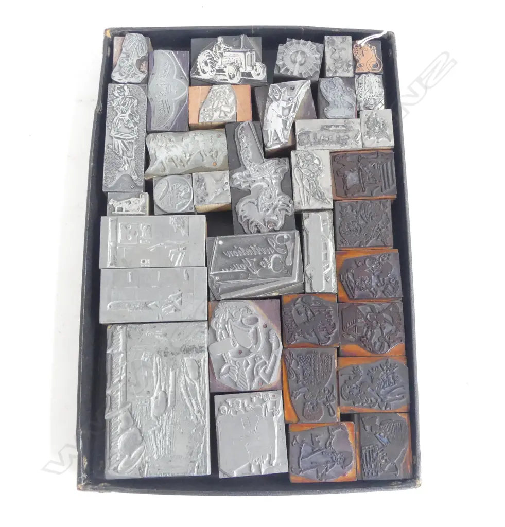 ASST. VINTAGE ADVERTISING PRINT BLOCKS Image 1++