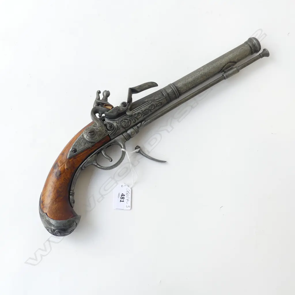 A REPLICA FLINTLOCK PISTOL. L.400mm  Image 1++