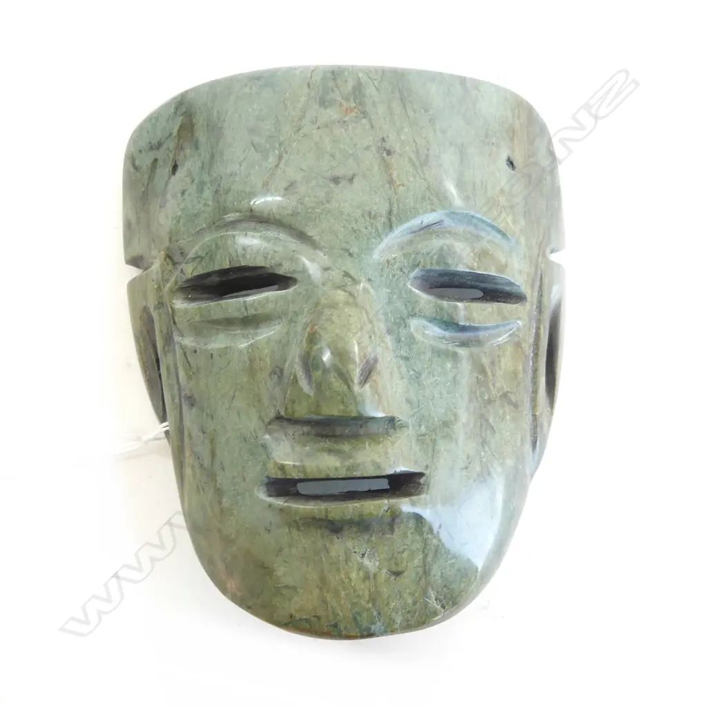 CARVED STONE FACE MASK H.150mm Image 1++
