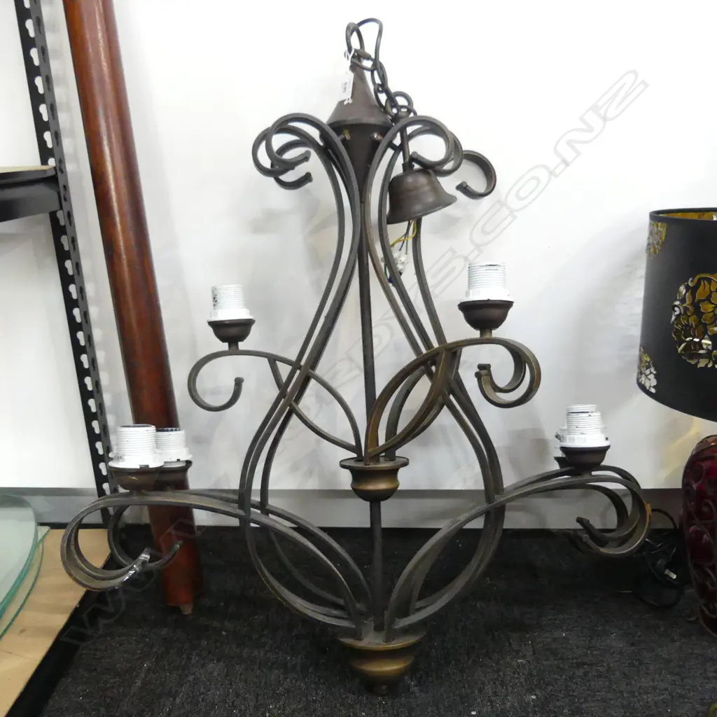 MODERN CAST METAL CENTER LIGHT H830MM DIA650MM Image 1++