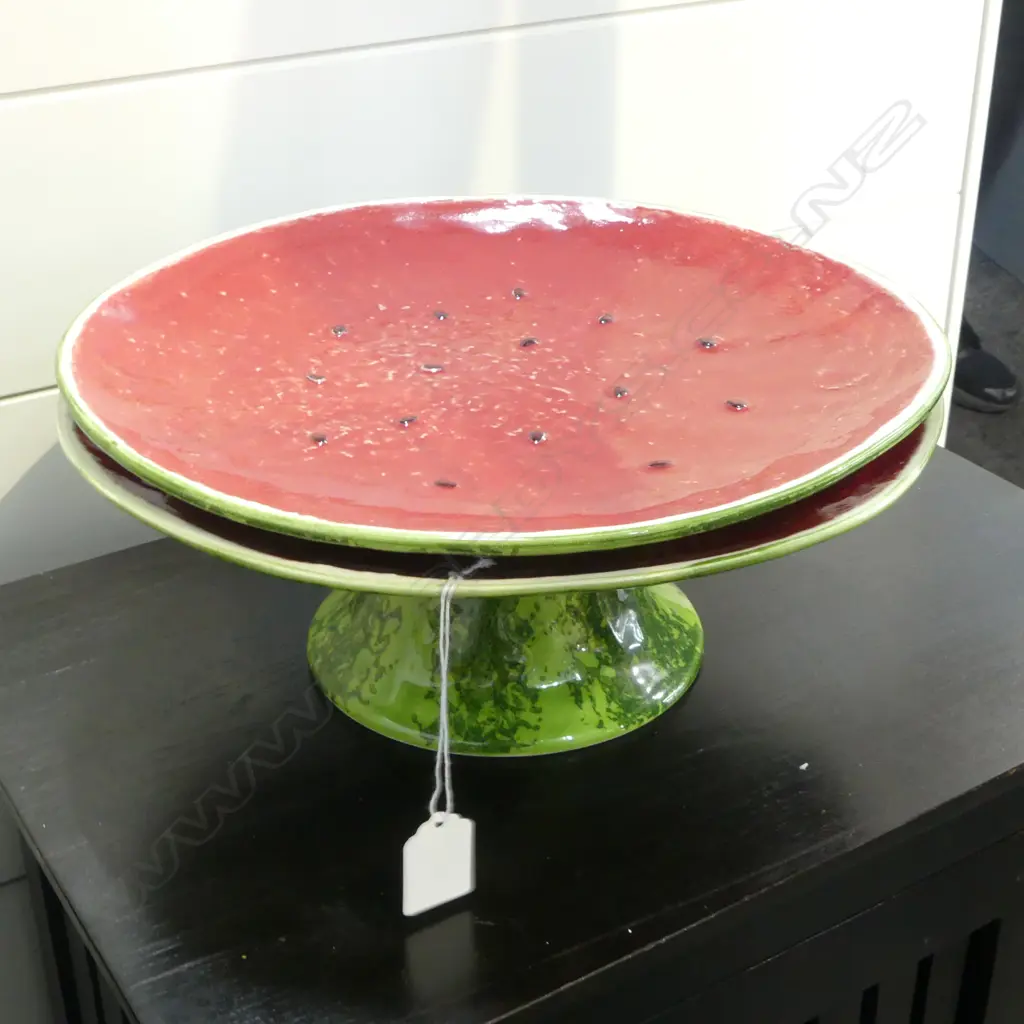 BORDELLO PINHEIRO COMPORT & PLATE WATERMELON DESIGN DIA310mm Image 1++