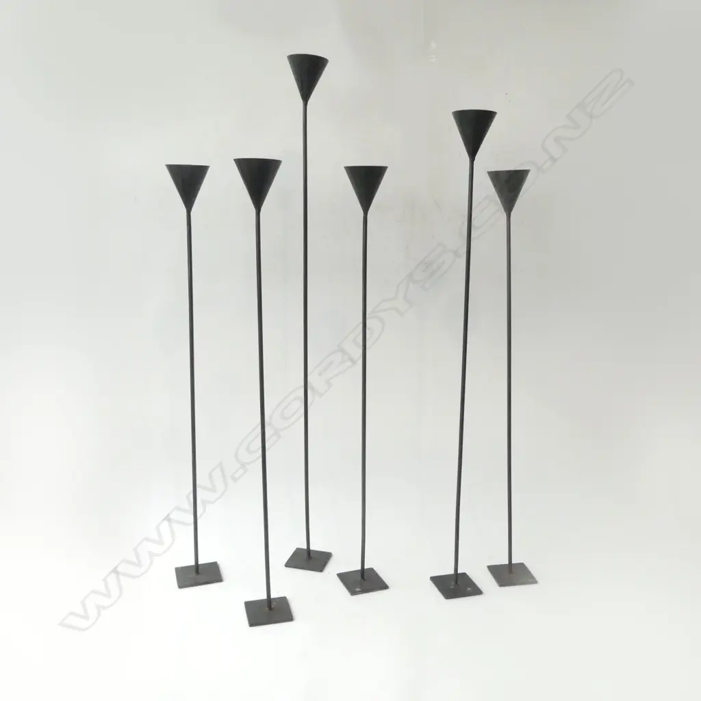8 TALL CANDLEHOLDERS (2 H.700mm) + 6 METAL Image 1++