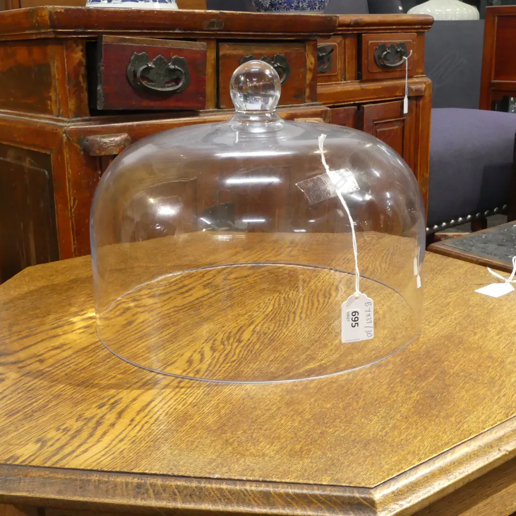 GLASS FOOD DOME CLOCHE 280mm dia Image 1++