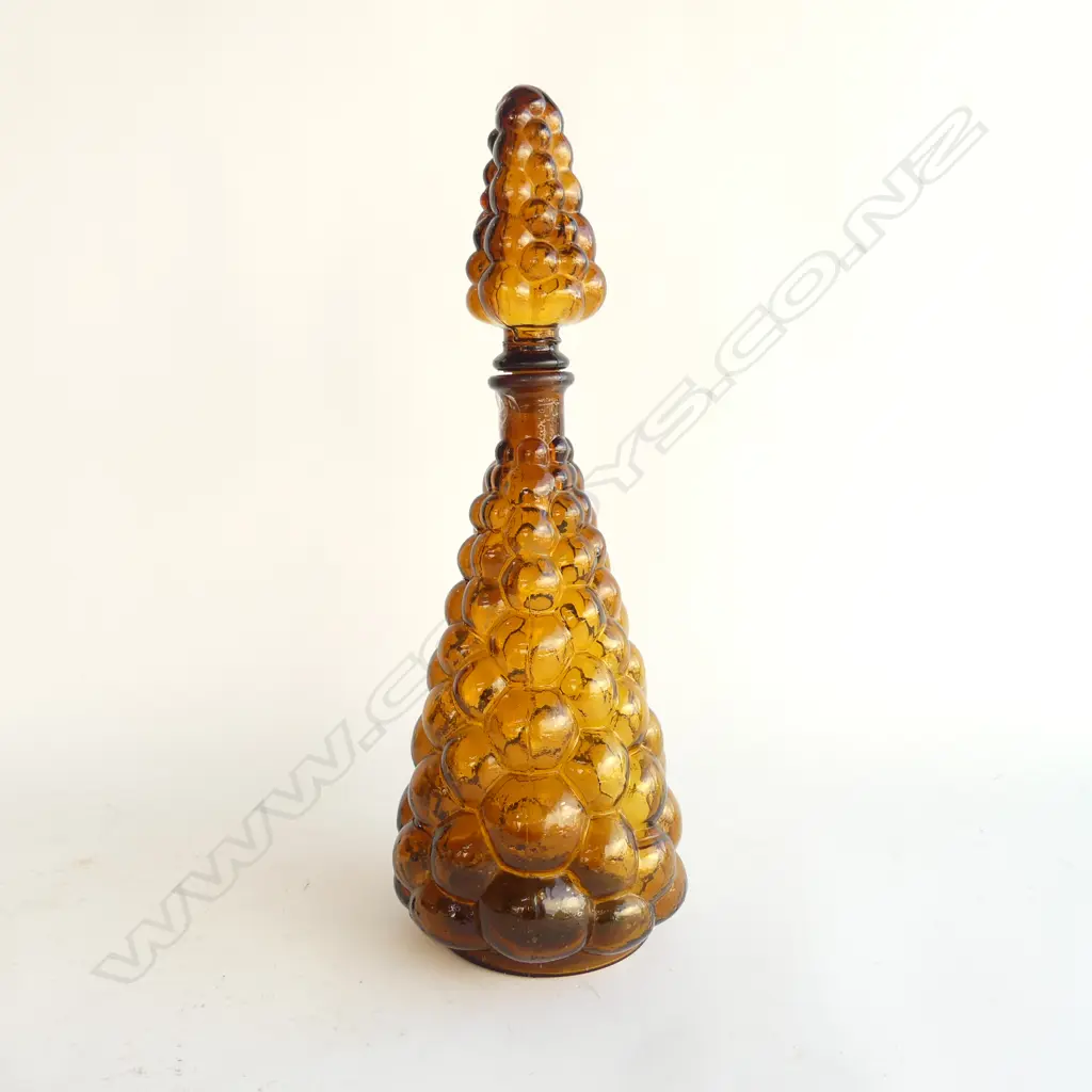 AMBER GLASS GENIE BOTTLE H.390mm Image 1++