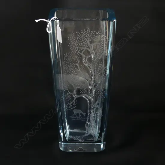 SWEDISH STROMBERGSHYTTAN CRYSTAL VASE H.320mm