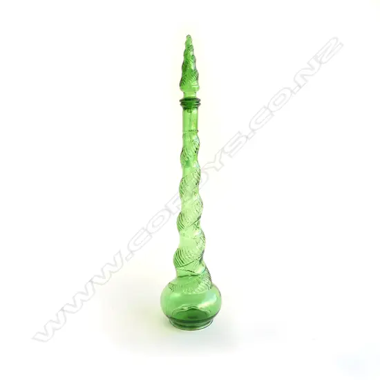 DEPOSE GREEN GLASS GENIE BOTTLE H.545mm