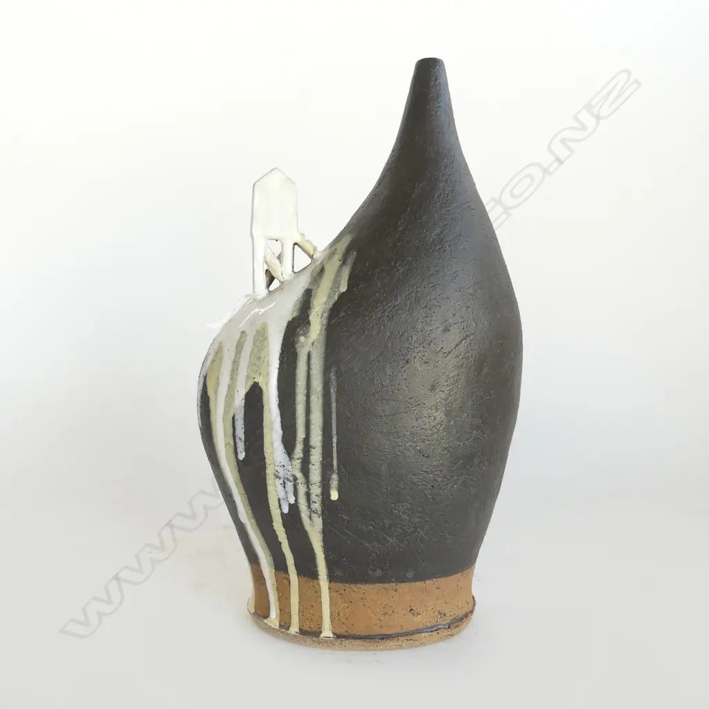 BRENDAN ADAMS? STUDIO POTTERY VASE STAMPED 'BAD' H.310mm Image 1++