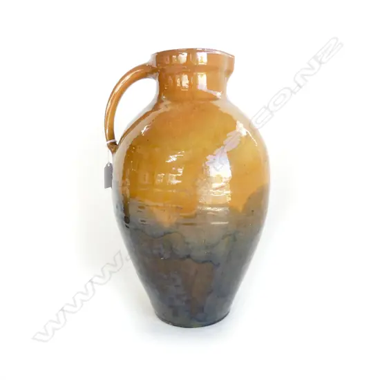 LG GLAZED STUDIO POTTERY JUG (FAULTED) H.360mm
