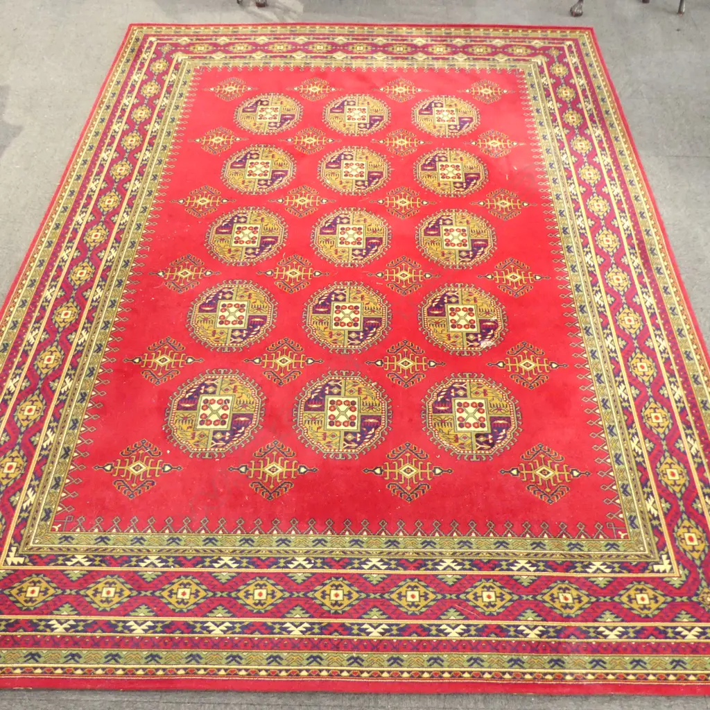 LG RED MACHINED RUG 3680x2770mm Image 1++