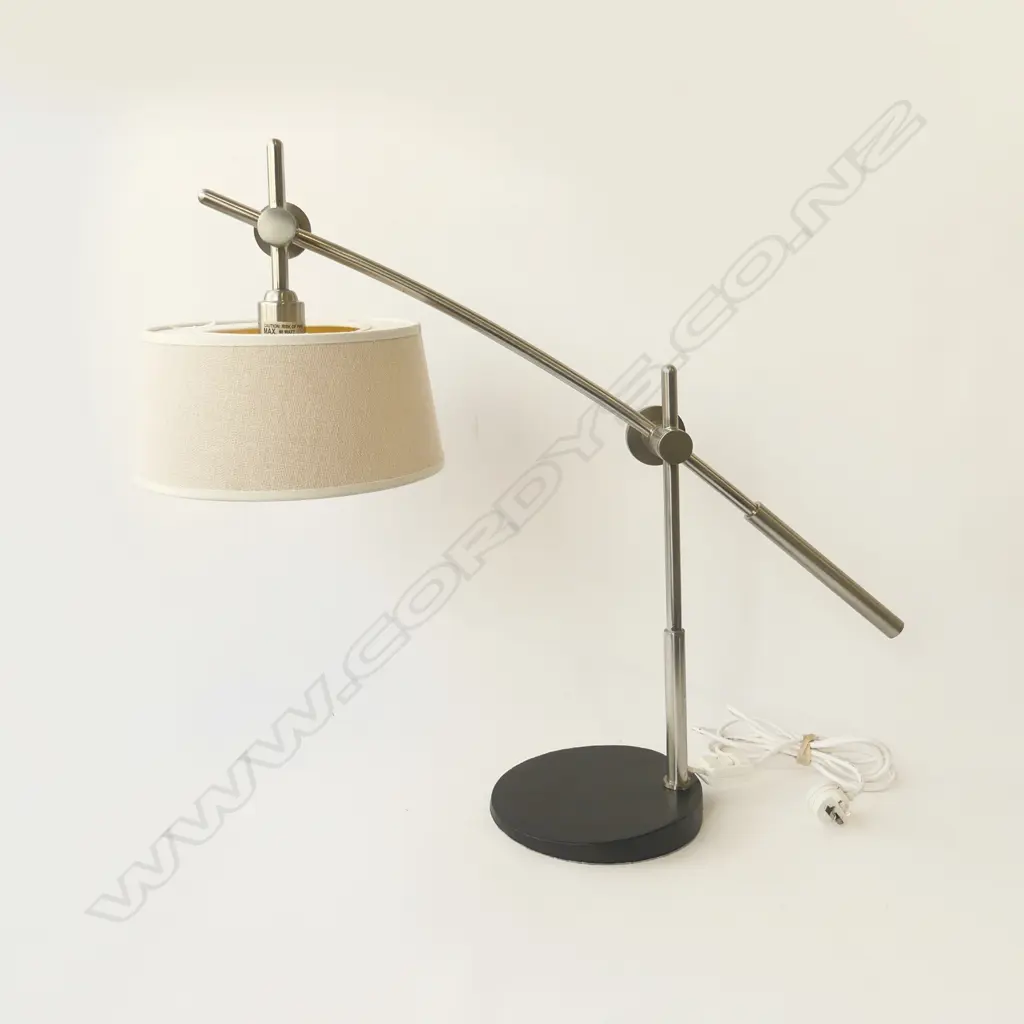FRENCH 1970'S 80'S LUMINAIRE TABLE LAMP H.850mm ADJUSTABLE industrial style. Very heavy quality construction Image 1++