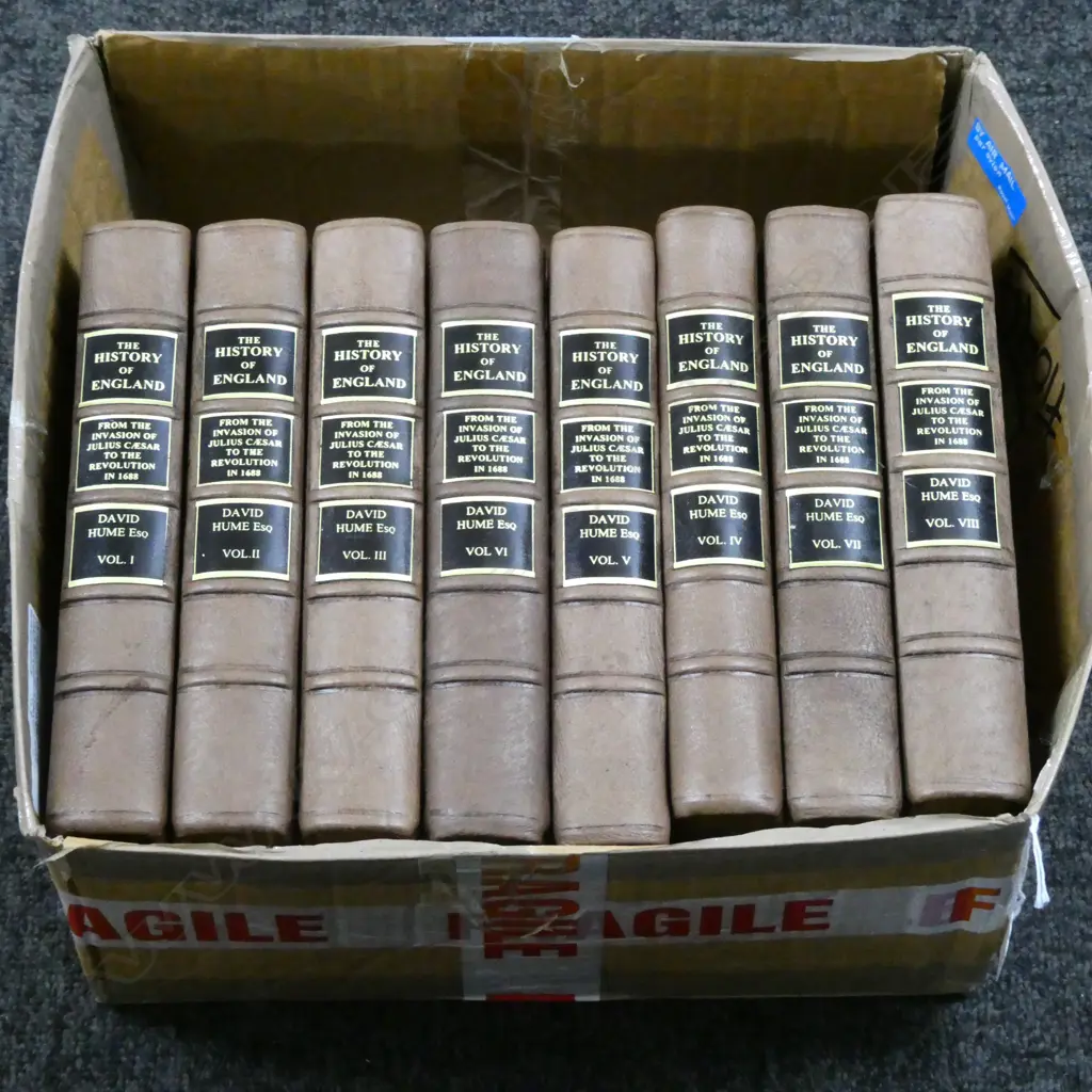 8 VOLS. SET HUMES HISTORY OF ENGLAND, PUBLISHED LONDON 1792 Image 1++