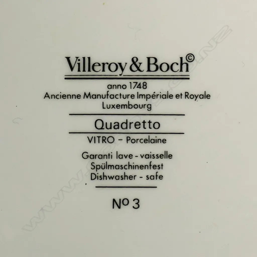 THREE LARGE PLATTERS; ALESSI, VILLEROY & BOCH 'QUADRETTO' No.3 & BLUE GLASS, Dia.350-400mm Image 1++