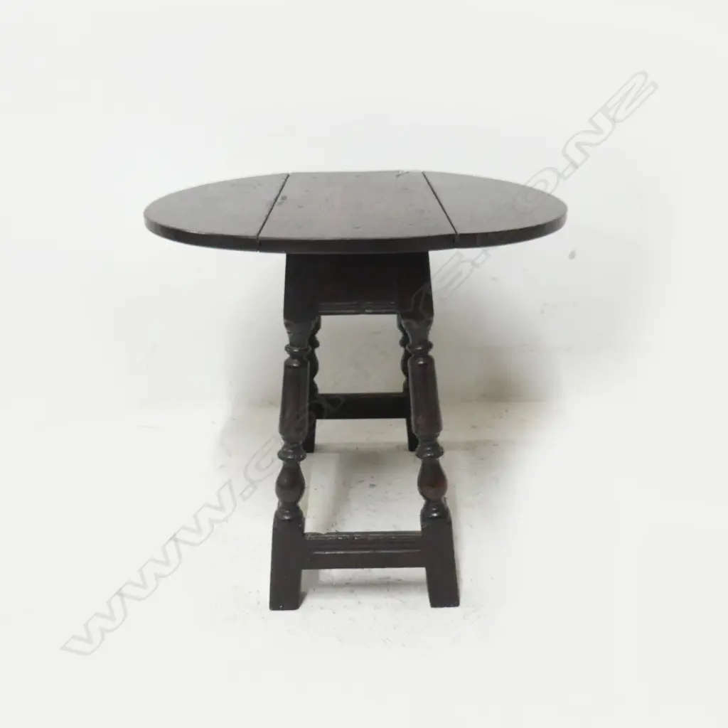 ANTIQUE JACOBEAN STYLE DROPSIDE OAK SIDE TABLE 525x290x540mm Image 1++