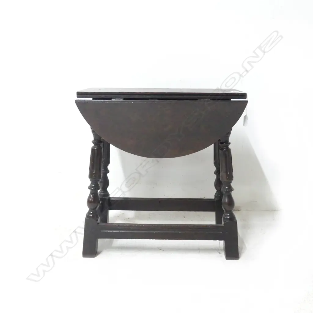 ANTIQUE JACOBEAN STYLE DROPSIDE OAK SIDE TABLE 525x290x540mm Image 1++