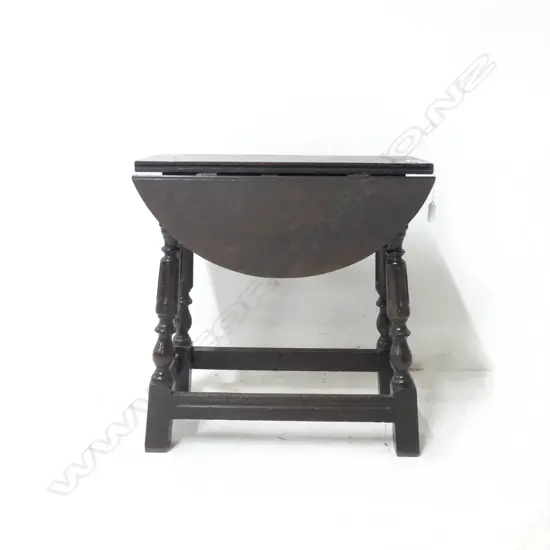 ANTIQUE JACOBEAN STYLE DROPSIDE OAK SIDE TABLE 525x290x540mm