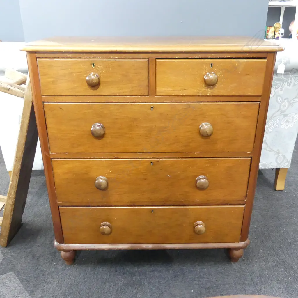 VICTORIAN 5 DRAWER CHEST Image 1++
