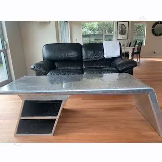 REPRODUCTION 'AVIATOR BLACKHAWK VALKERIE' COFFEE TABLE, 1450 x 600 x 450mm Image 1++