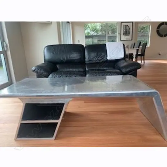 REPRODUCTION 'AVIATOR BLACKHAWK VALKERIE' COFFEE TABLE, 1450 x 600 x 450mm