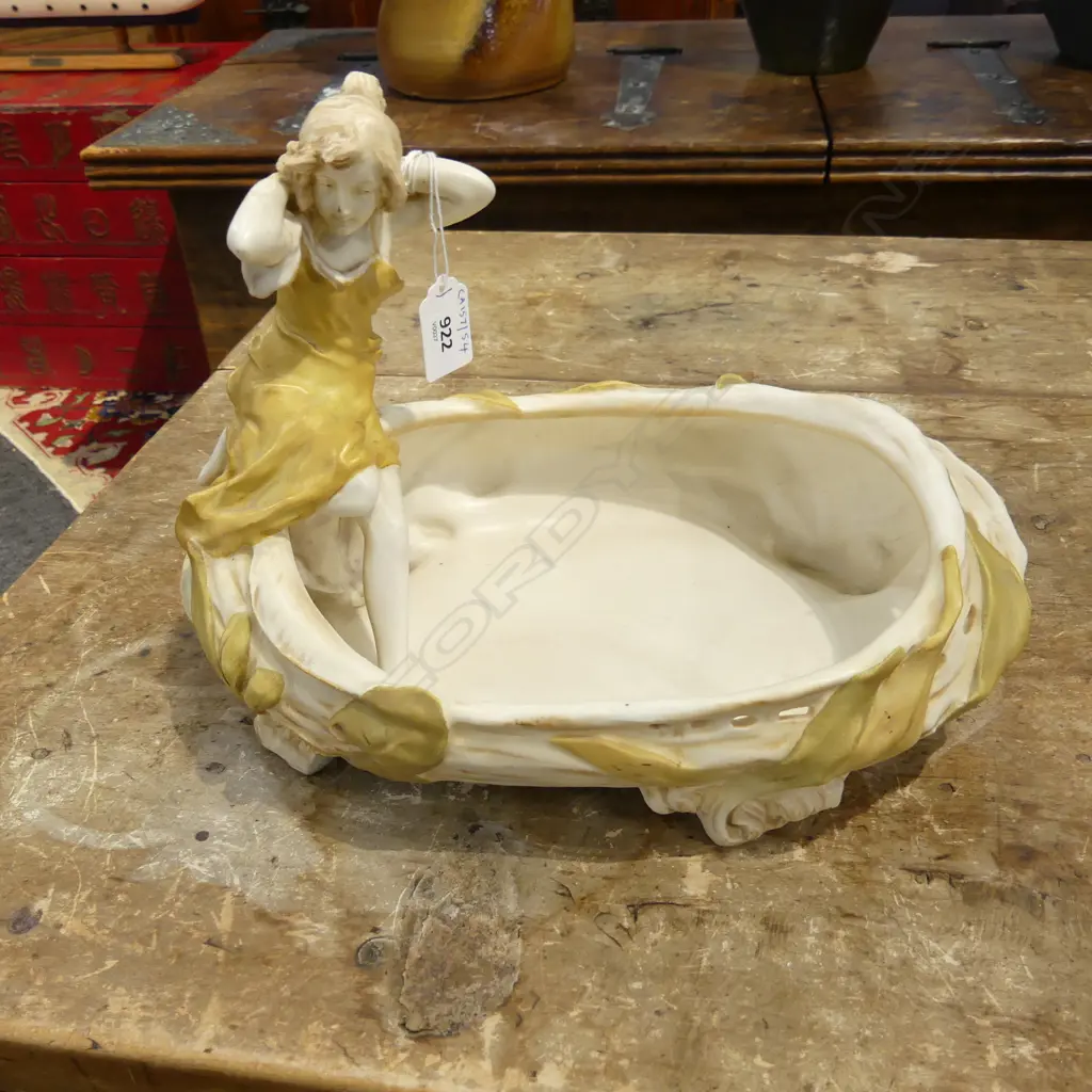 ROYAL VIENNA WAHLISS ART NOUVEAX FIGURAL BOWL H235MM Image 1++
