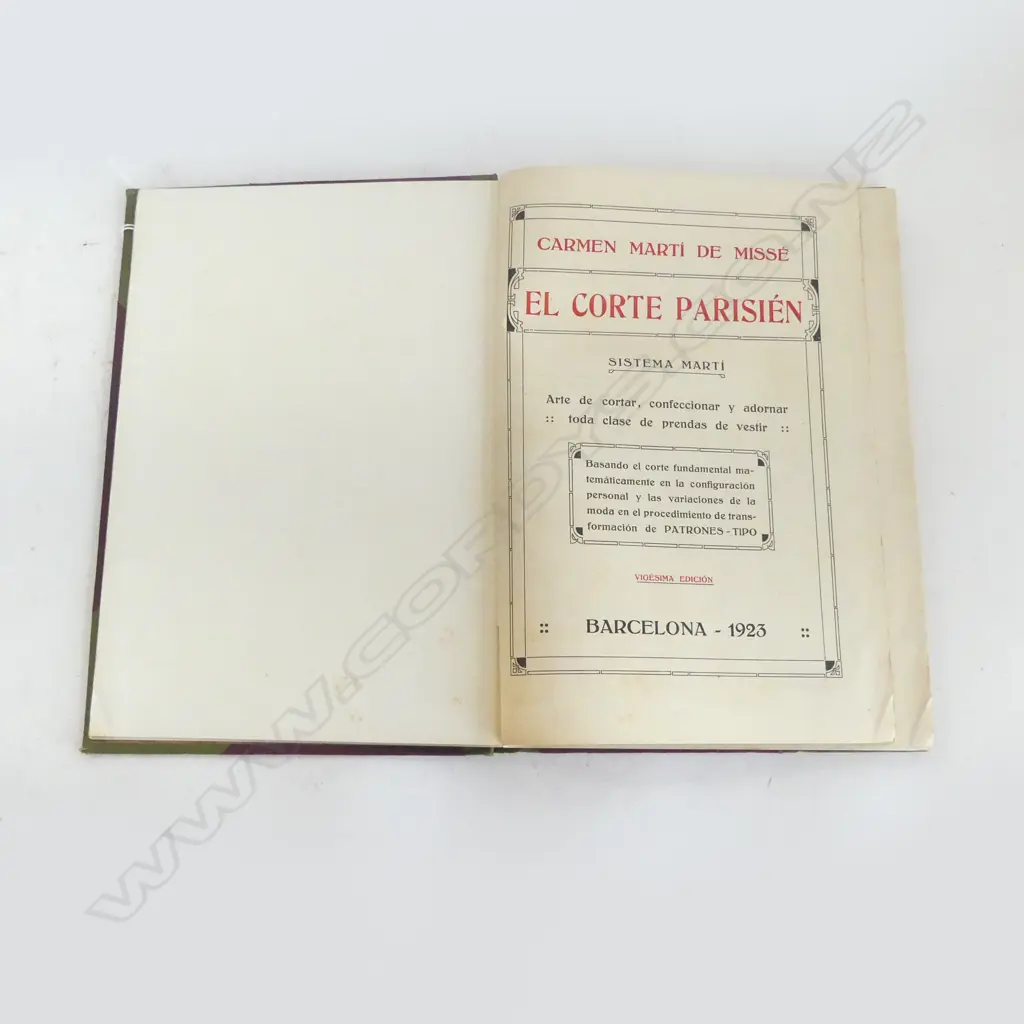 ANTIQUE SPANISH DRESS PATTERN BOOK 'CARMEN MARTI DE MISSE, EL CORTE PARISIEN' BARCELONA 1923 Image 1++
