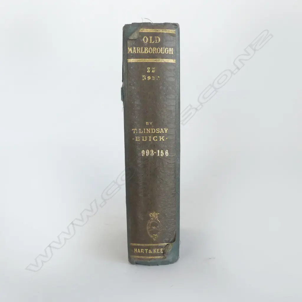 BOOK 'OLD MARLBOROUGH' THE STORY OF A PROVINCE, T. LINDSAY BUICK, J.P. 1900 Image 1++