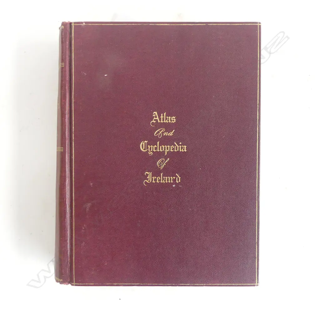 ANTIQUE BOOK; ATLAS & ENCYCLOPEDIA OF IRELAND incl. family heraldry crests, 1902 Image 1++