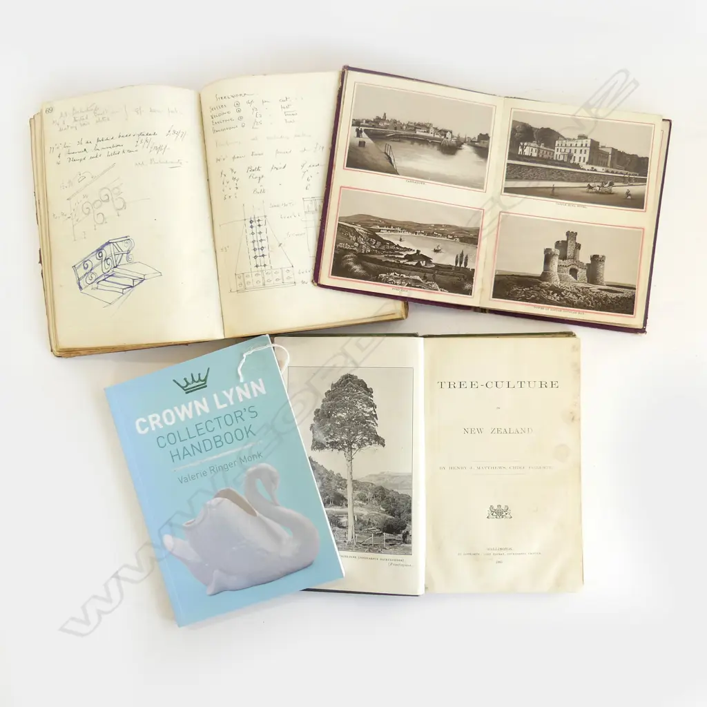 3 VINTAGE BOOKS & CROWN LYNN HAND BOOK H210MM Image 1++
