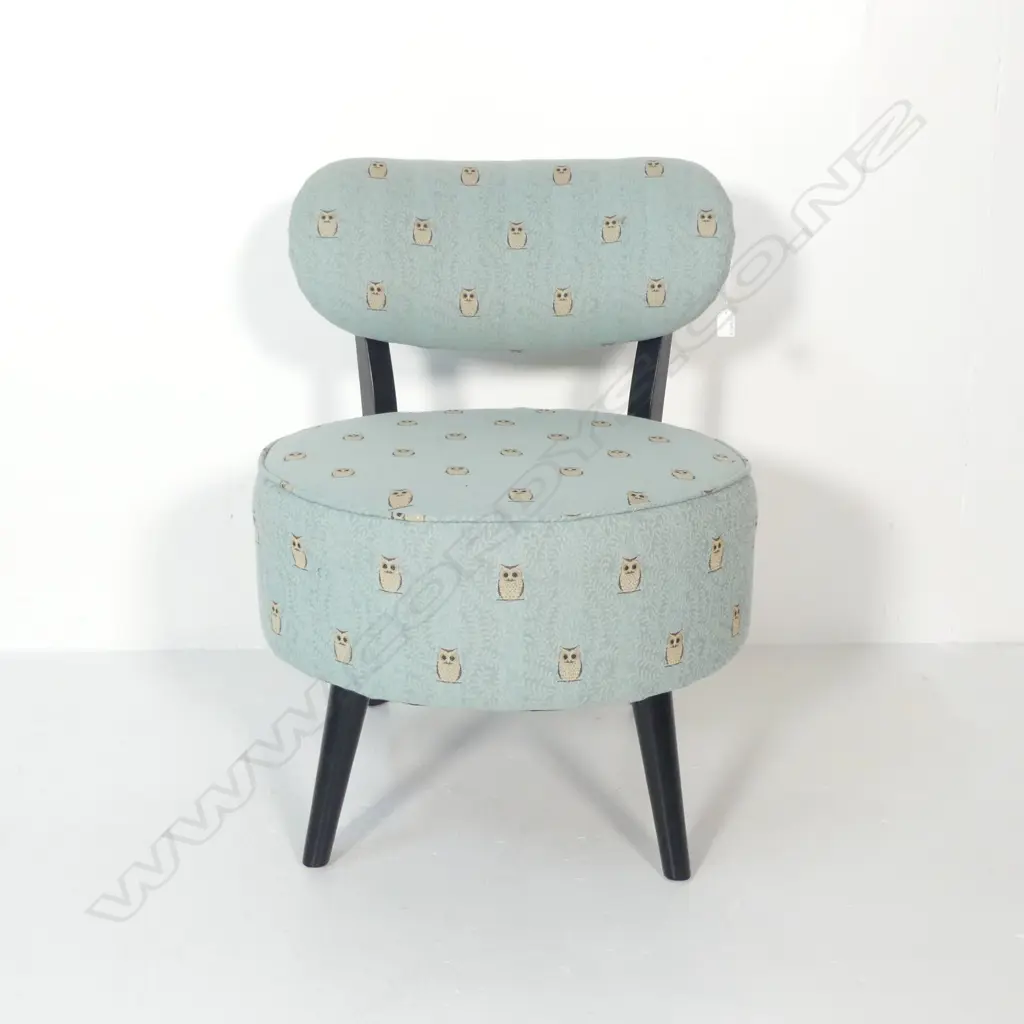 TUB CHAIR (FABRIC w. OWL PATTERN) 600mm dia Image 1++
