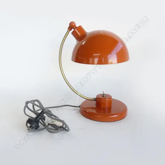 CONTEMPORARY ORANGE METAL LAMP H.350mm
