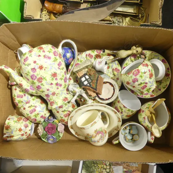 ASST. CHINA INCL. REPRO CHINTZ TEA SET
