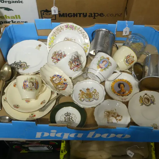 COLLECTION OF VINTAGE ROYALTY CHINA, CUTLERY & MEMORABILIA – MOSTLY QEII