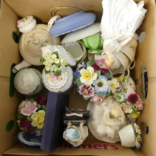 ASST. CHINA; R. DOULTON FIGURINES, FLOWERS ETC