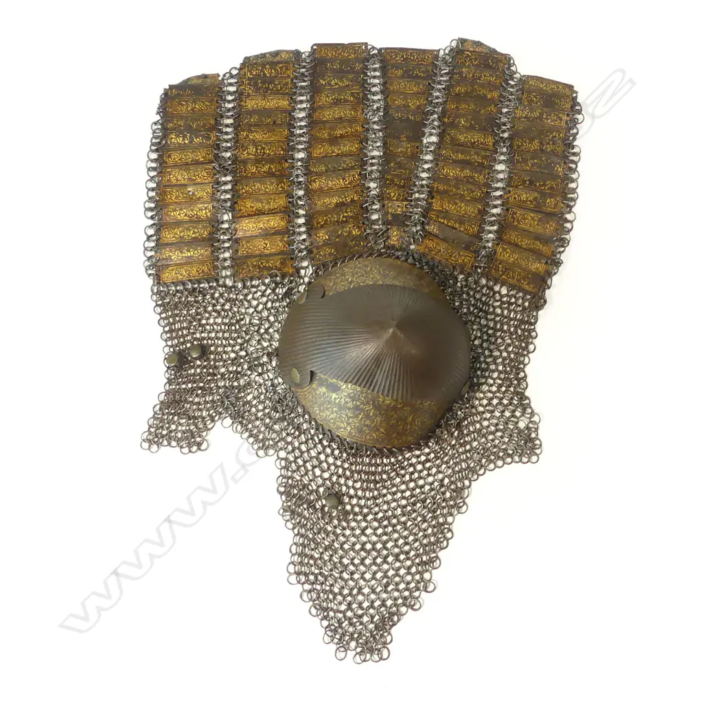 A 16th/17thC Ottoman-Turk or Persian mail, plate and lamellar cuisse or knee and thigh armour defenses, as worn by fully armoured cavalrymen, Image 1++