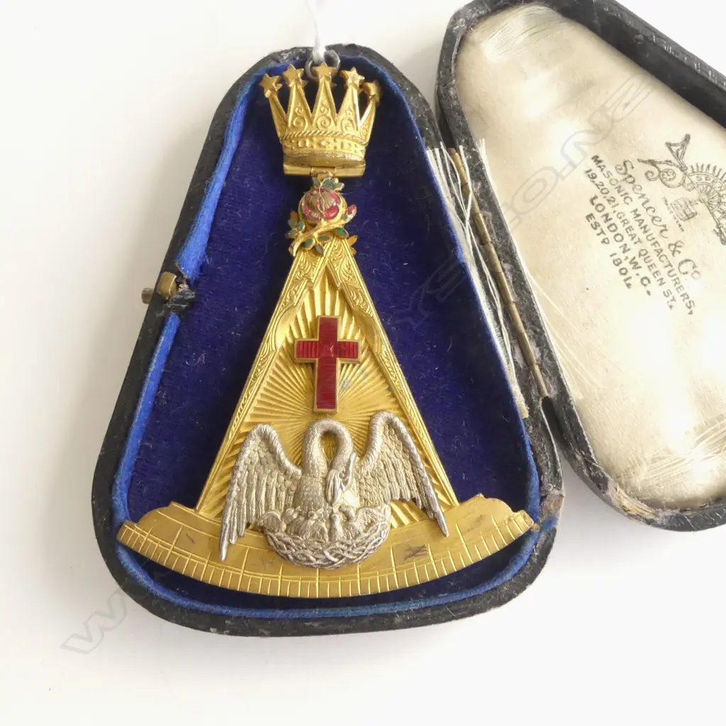 GP MASONIC MEDAL L.90mm, CASED Image 1++