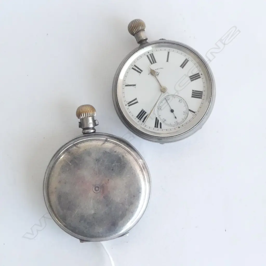 2 STG SILVER POCKET WATCHES Image 1++