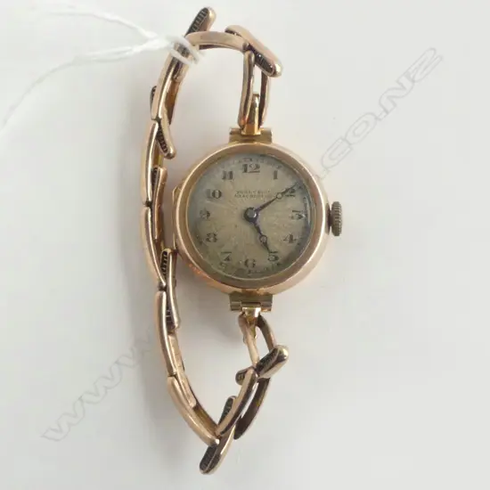 1920's 9ct ROSE GOLD LADIES WRISTWATCH 9ct gold strap running 19.2gms