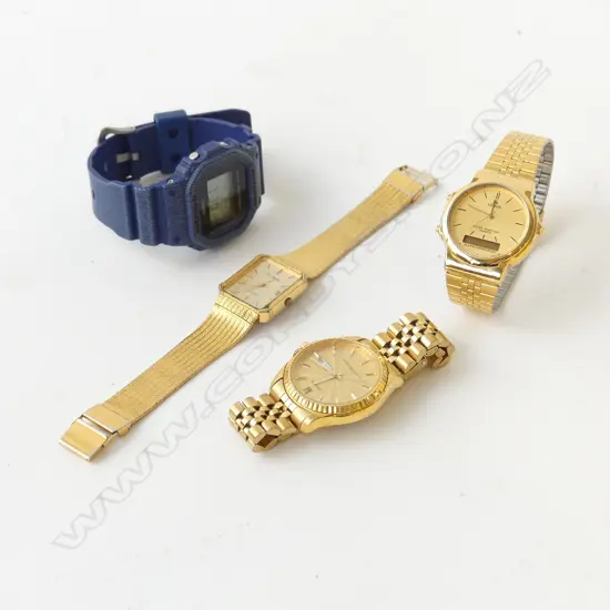 4 GENTS WRIST WATCHES; 3 GP