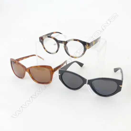 3 PRS EYE GLASSES; STELLA + GEMMA, NINA RICCI, KARAKALOOP (PERSCRIPTION)