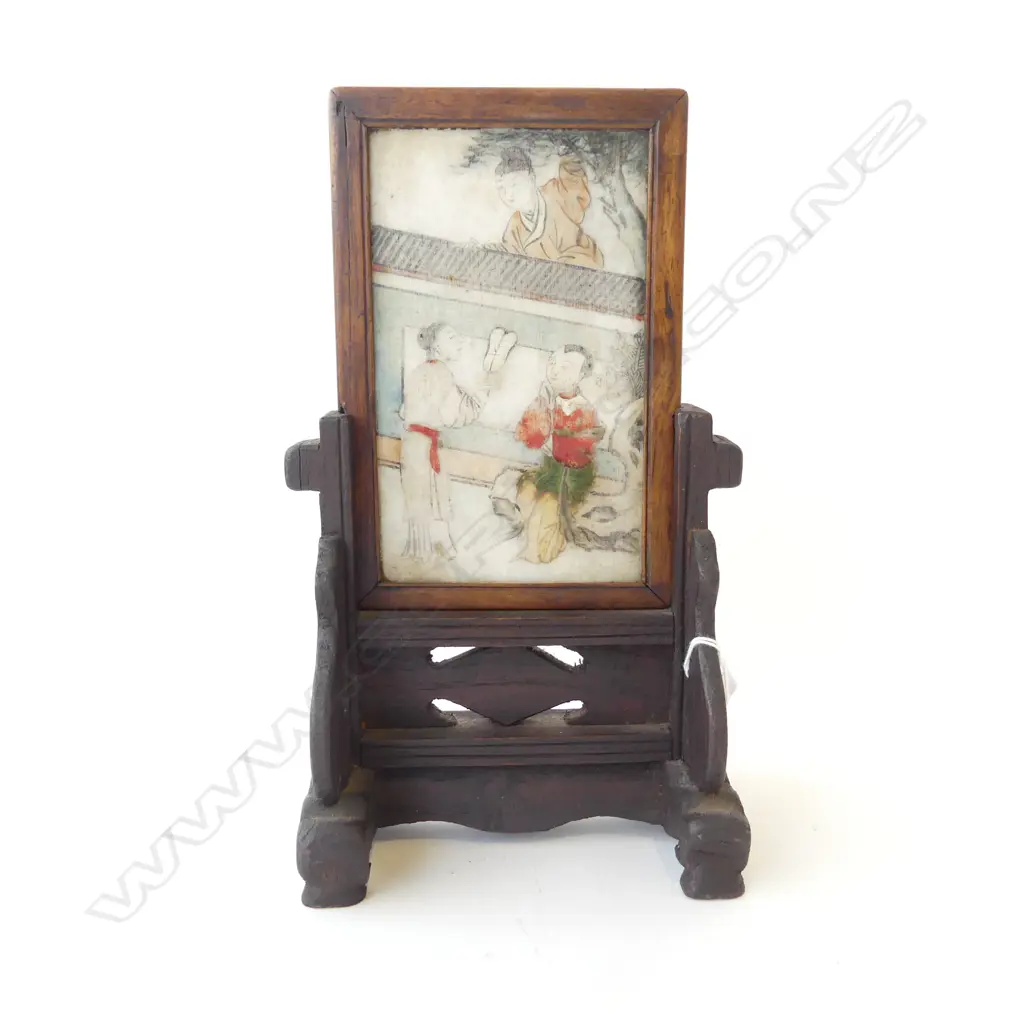 ORIENTAL PANEL IN WOODEN FRAME H.250mm Image 1++