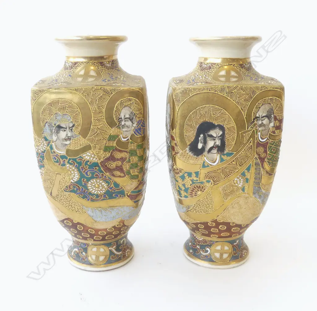 PR SATSUMA VASES H.300mm, SIGNED TO BASE Image 1++